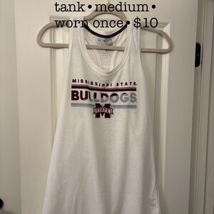 Mississippi State Bulldogs White Tank Top